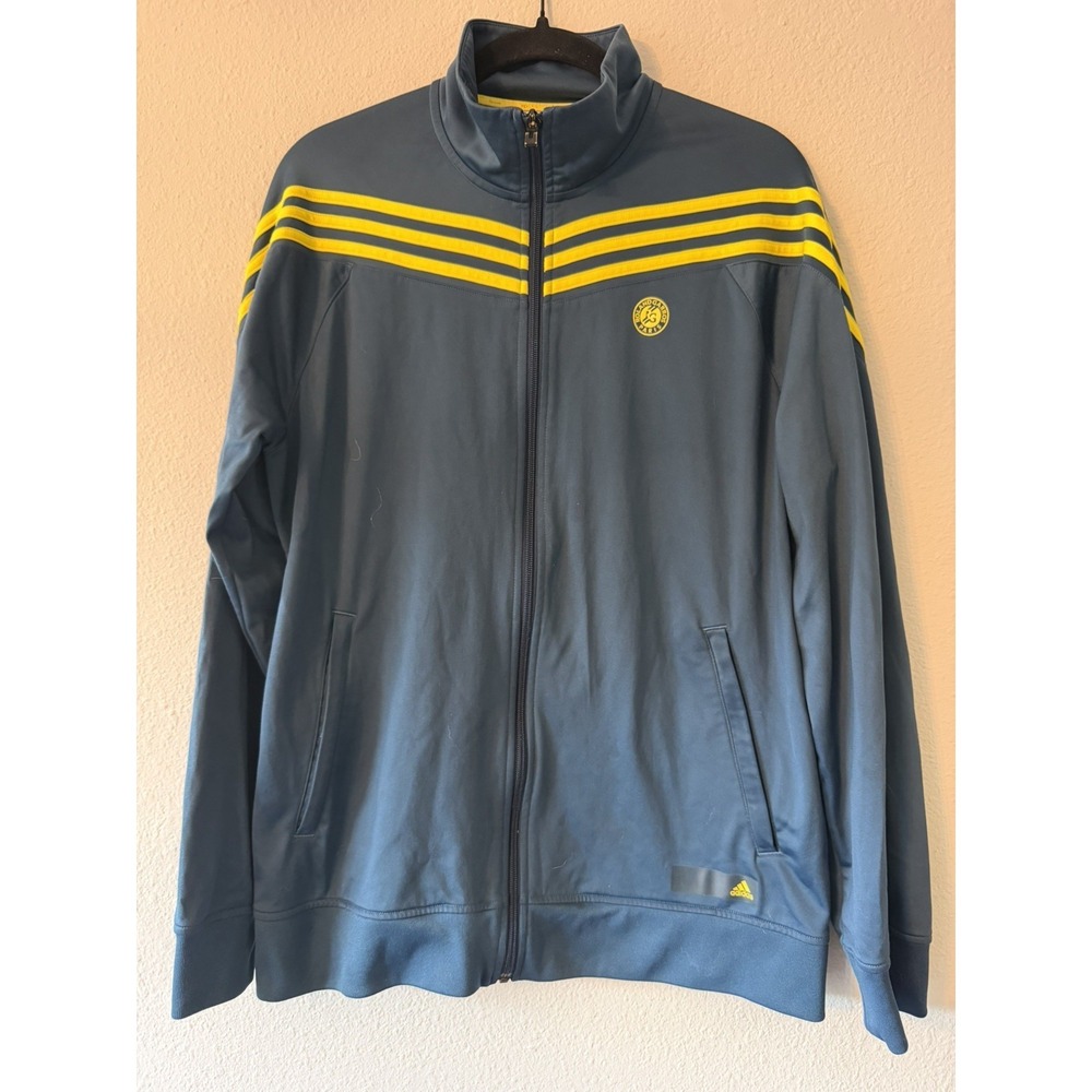Adidas ROLAND GARROS WARM UP Track sweat shirt Jacket French Open Tennis Mens L